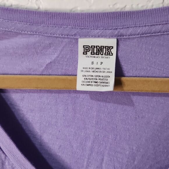 Pink Victoria Secret Light Purple V-Neck Long Sleeve Top Women’s Small - Picture 11 of 11